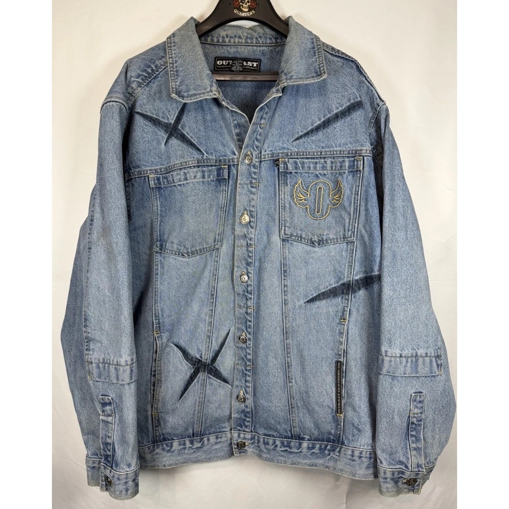 Vintage Outkast Denim Jacket Men's 3XL Blue Hip Hop 90s Y2K Urban Rap